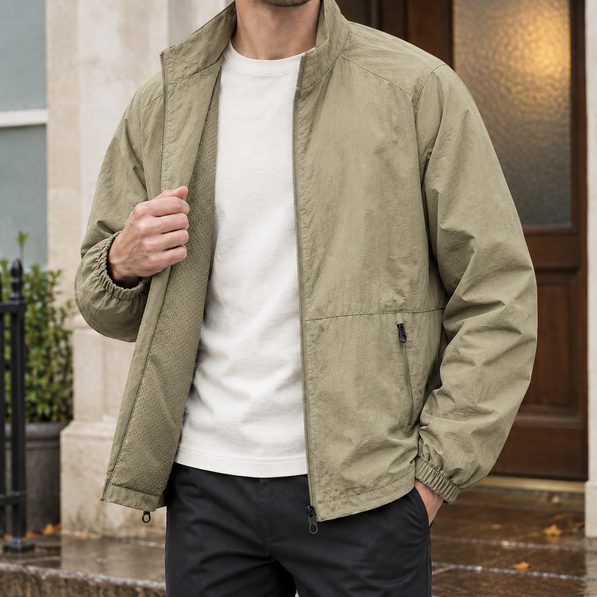 Men's Lightweight Mesh Jacket-Azzella London