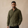 Men's Lined Corduroy Long-Sleeve Shirt-Azzella London