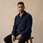 Men's Lined Corduroy Long-Sleeve Shirt-Azzella London