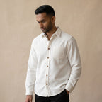 Men's Lined Corduroy Long-Sleeve Shirt-Azzella London