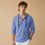 Men's Linen-Blend Hooded Shirt-Azzella London