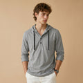 Men's Linen-Blend Hooded Shirt-Azzella London