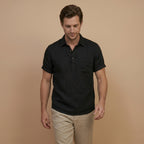 Men’s Linen Polo Shirt-Azzella London