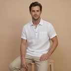 Men’s Linen Polo Shirt-Azzella London