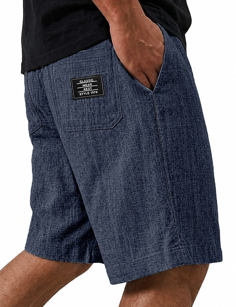 Men's Linen Shorts with Pockets-Shorts-Azzella London