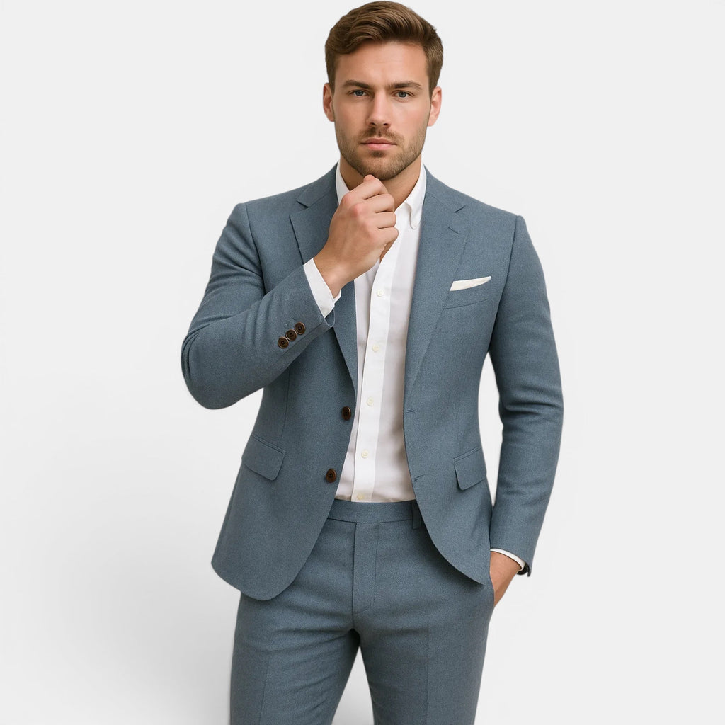 Men's Linen Wedding Suit-Suit-Azzella London