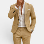 Men's Linen Wedding Suit-Suit-Azzella London