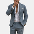 Men's Linen Wedding Suit-Suit-Azzella London
