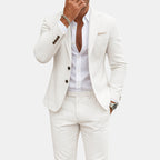 Men's Linen Wedding Suit-Suit-Azzella London