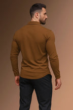 Men's Long-Sleeve Polo Shirt-Polo Shirt-Azzella London