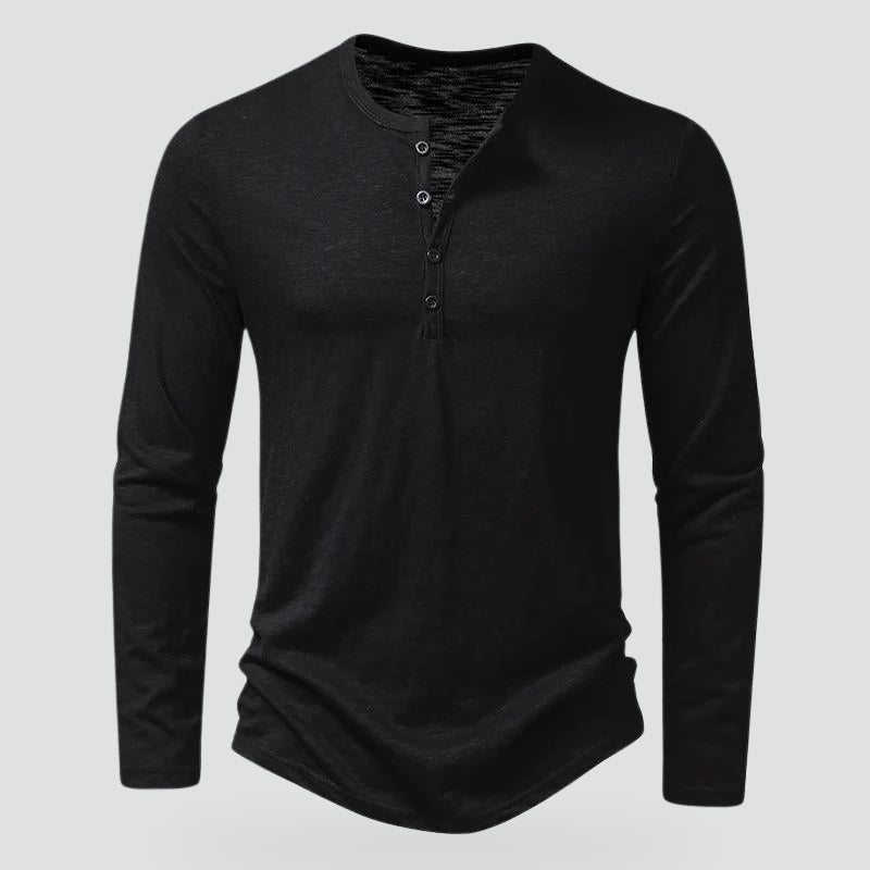 Men's Long Sleeve T-Shirt Cotton-Azzella London