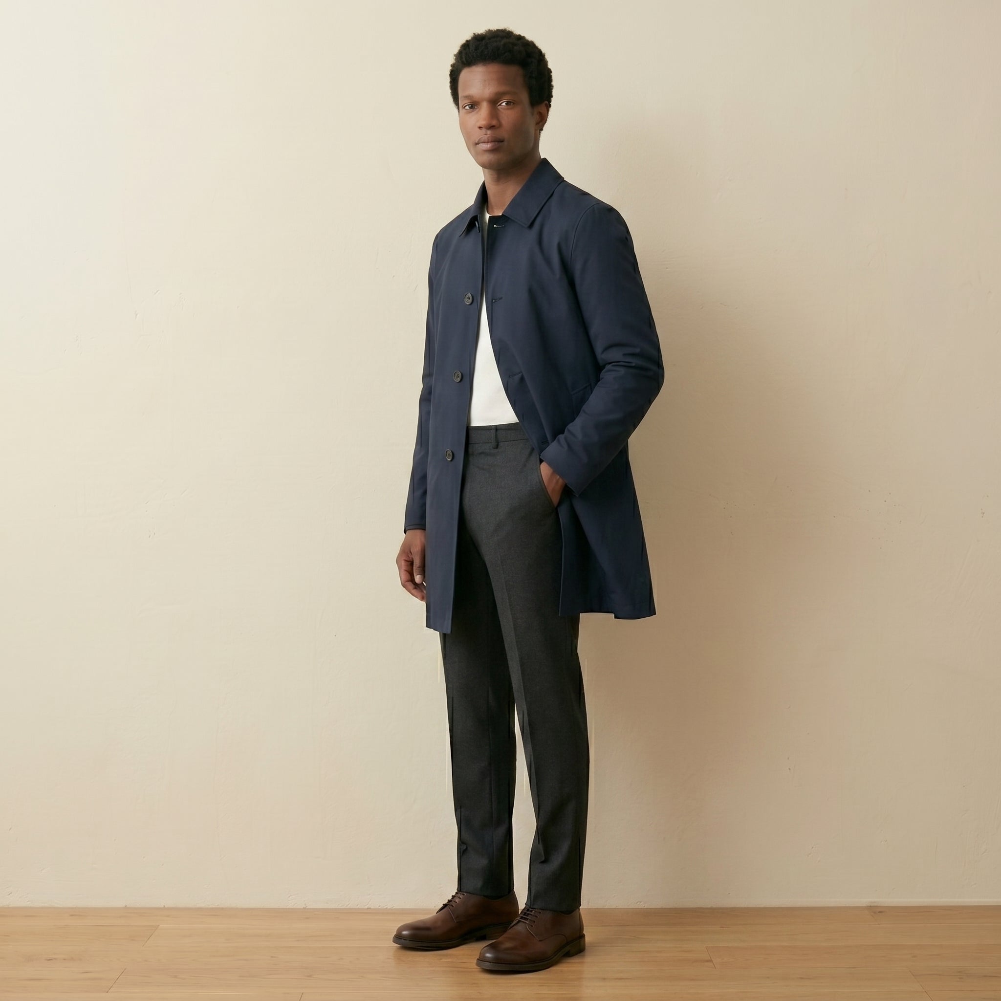 Men's Long Windproof Jacket-Azzella London