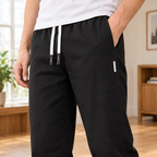 Men's Loose Straight Trousers-Azzella London