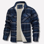 Men's Lumberjack Check Shirt Jacket-Azzella London