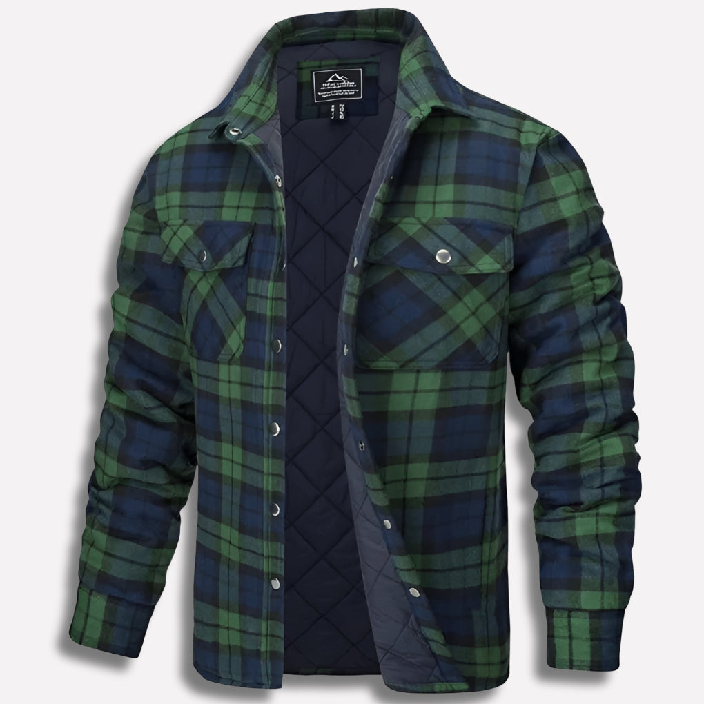 Men's Lumberjack Check Shirt Jacket-Azzella London