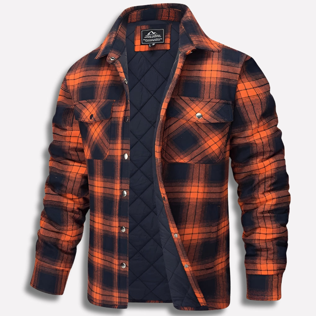 Men's Lumberjack Check Shirt Jacket-Azzella London