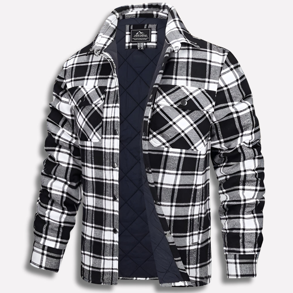 Men's Lumberjack Check Shirt Jacket-Azzella London