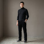 Men's Mid-Waist Corduroy Trousers-Azzella London