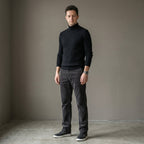 Men's Mid-Waist Corduroy Trousers-Azzella London
