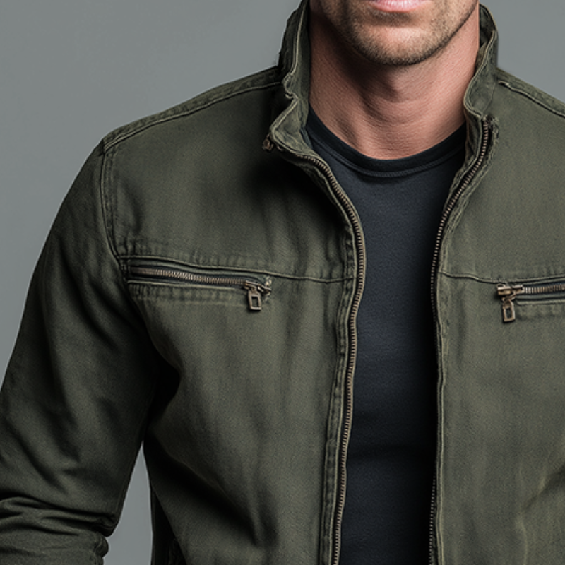 Men's Military Style Jacket-Azzella London