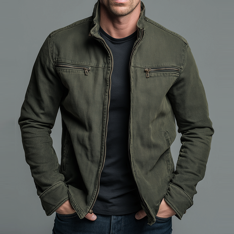 Men's Military Style Jacket-Azzella London
