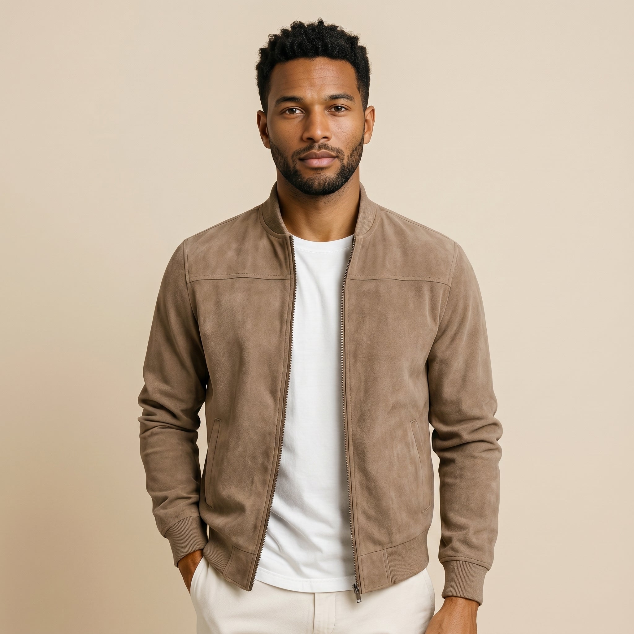 Men's Minimalist Zip Jacket-Azzella London
