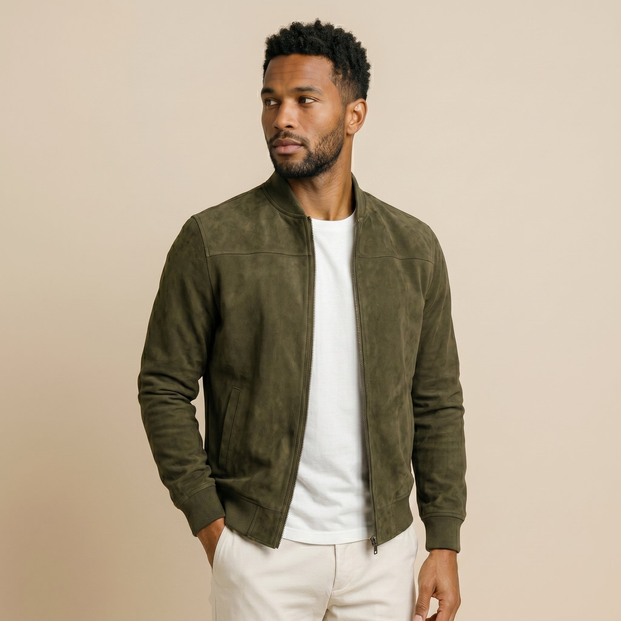 Men's Minimalist Zip Jacket-Azzella London