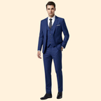Men's Notch Lapel Three-Piece Suit-Suit-Azzella London