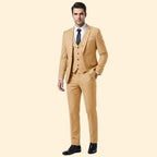 Men's Notch Lapel Three-Piece Suit-Suit-Azzella London