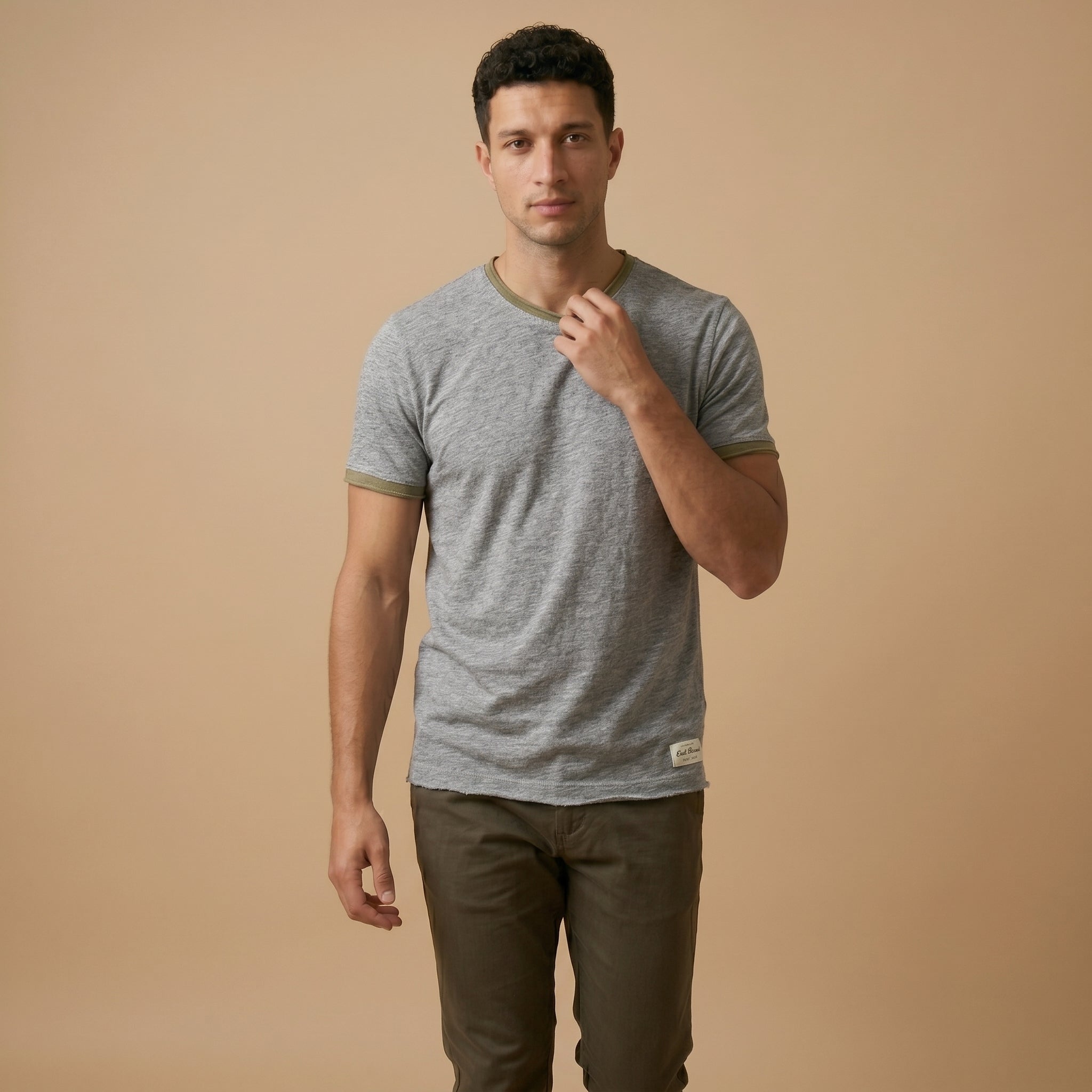 Men's Organic Cotton O-Neck Shirt-Azzella London