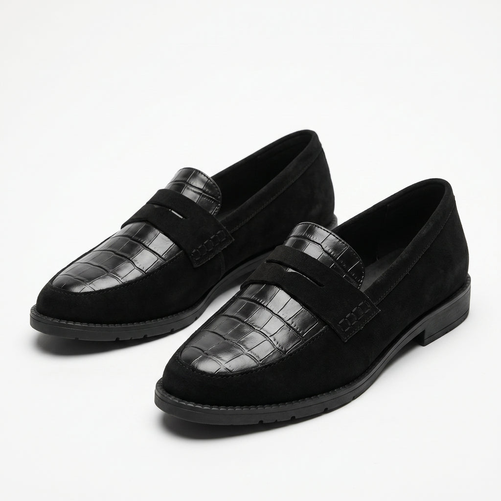 Men's Orthopedic Croc-Embossed Loafers-Azzella London