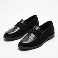 Men's Orthopedic Croc-Embossed Loafers-Azzella London