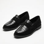 Men's Orthopedic Croc-Embossed Loafers-Azzella London