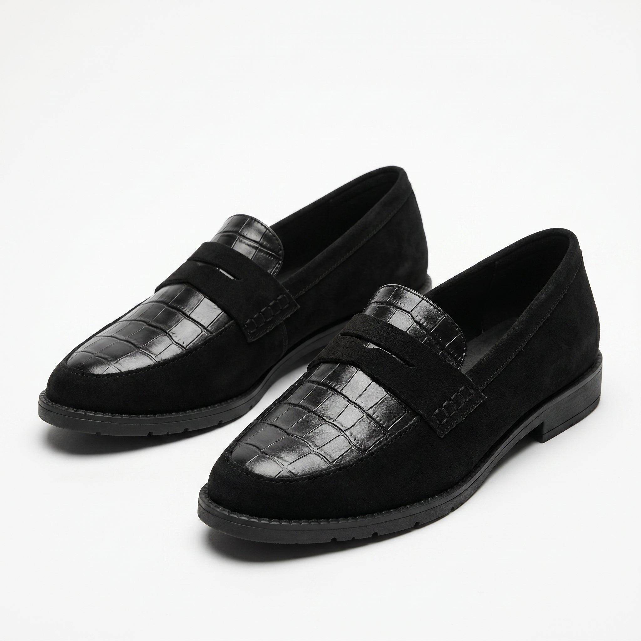 Men's Orthopedic Croc-Embossed Loafers-Azzella London