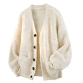 Men's Oversized V-Neck Cardigan-Cardigan-Azzella London