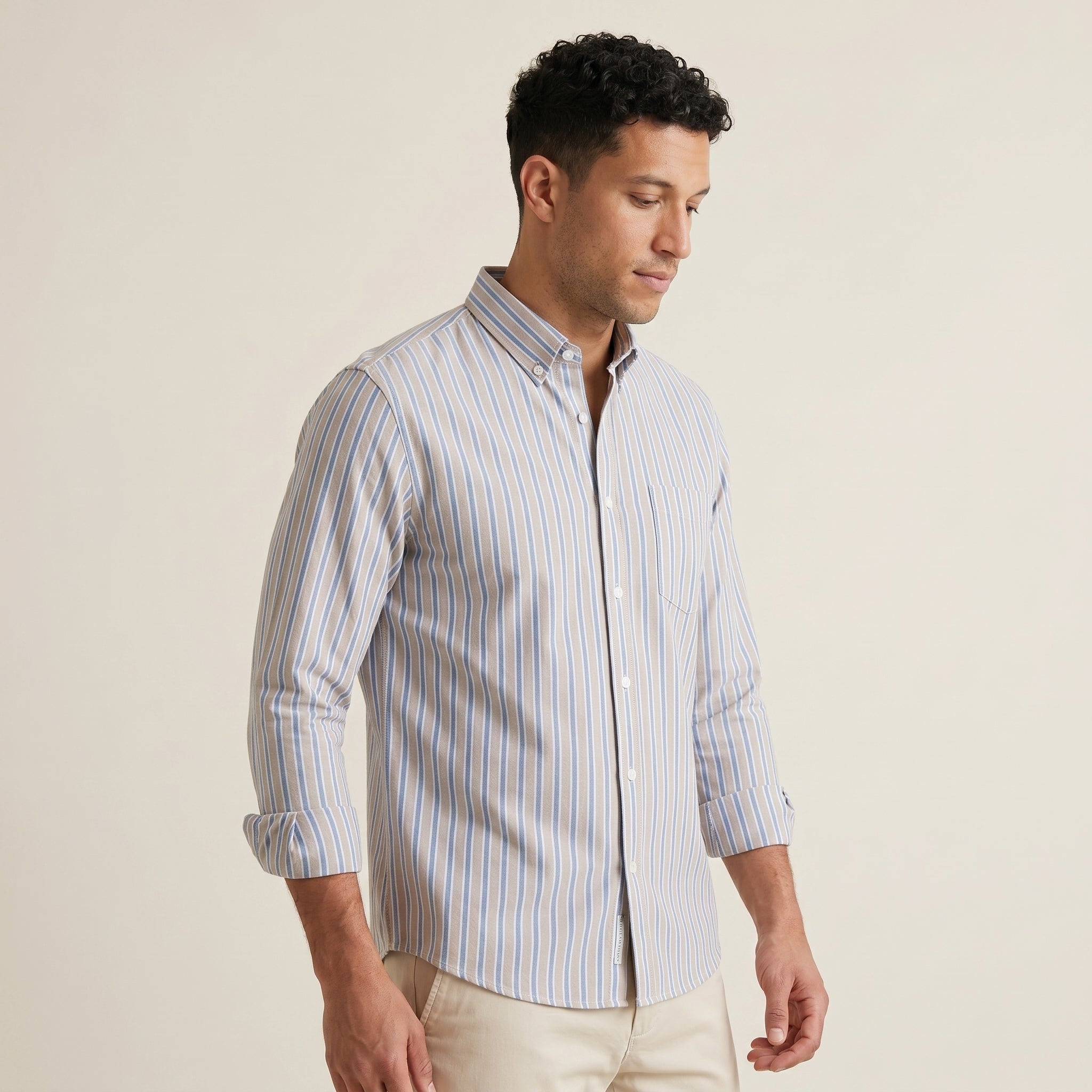 Men's Oxford Cotton Button-Up Shirt-Azzella London