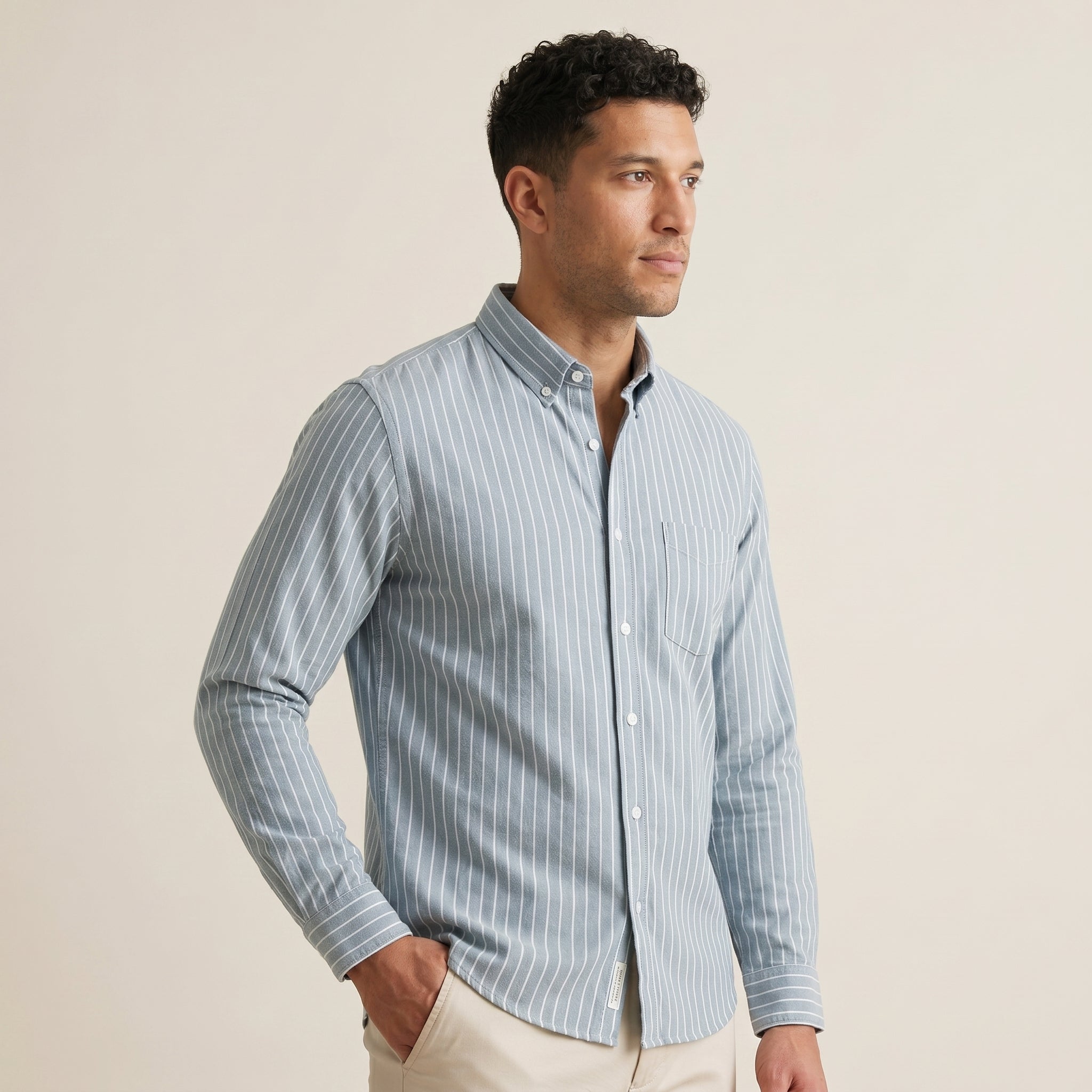 Men's Oxford Cotton Button-Up Shirt-Azzella London