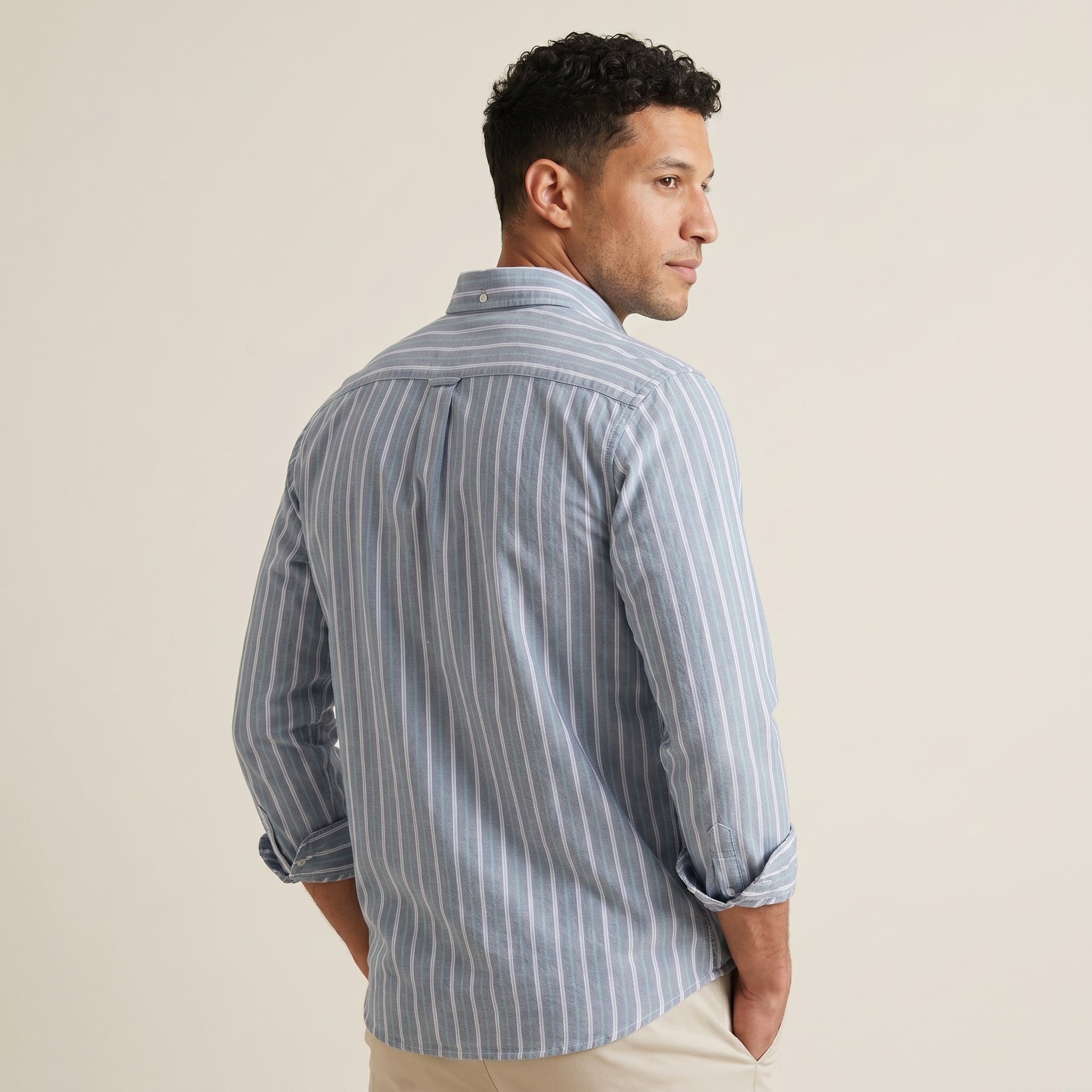 Men's Oxford Cotton Button-Up Shirt-Azzella London
