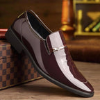 Men's Patent Leather Penny Loafers-Loafers-Azzella London