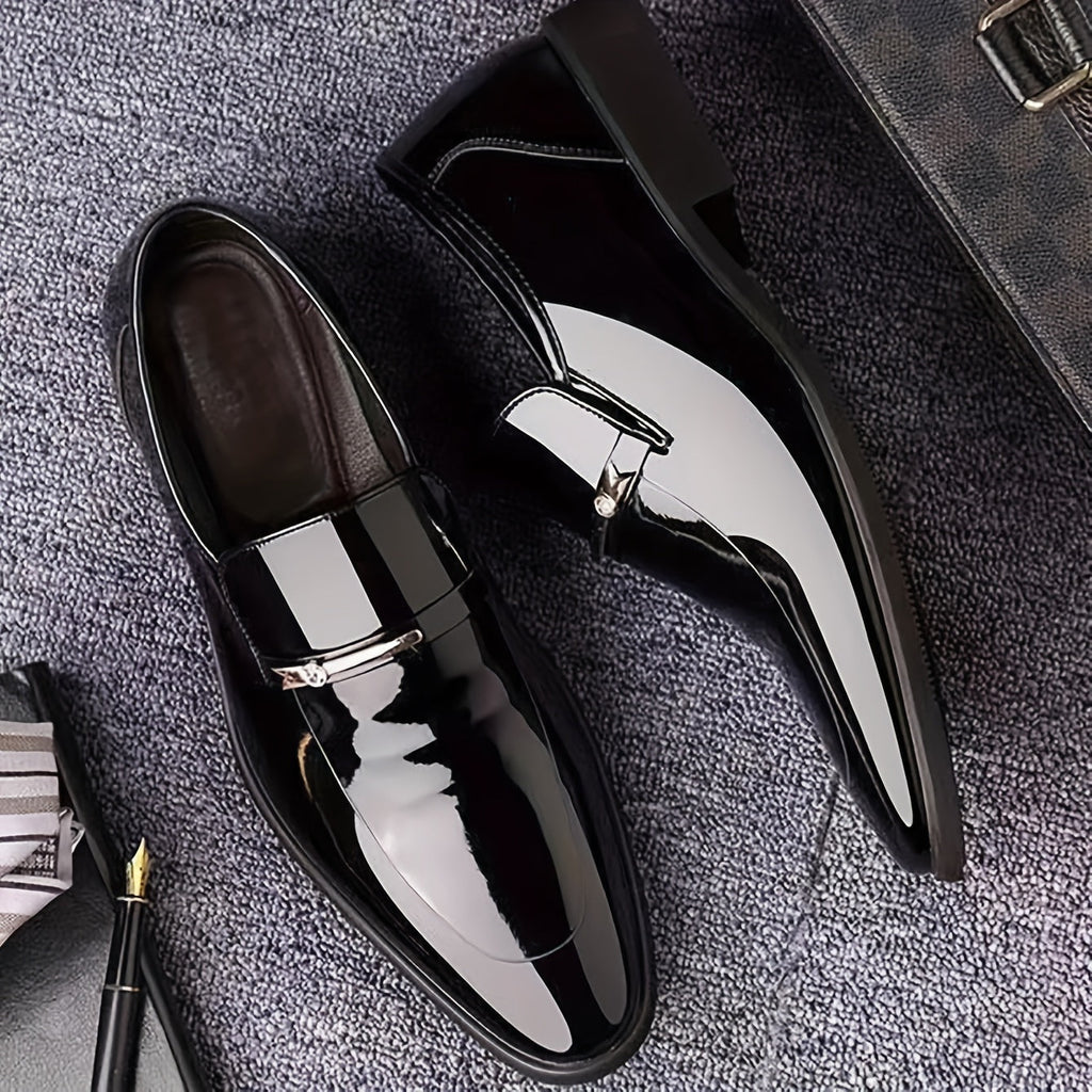 Men's Patent Leather Penny Loafers-Loafers-Azzella London