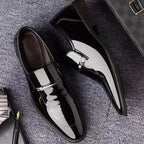 Men's Patent Leather Penny Loafers-Loafers-Azzella London