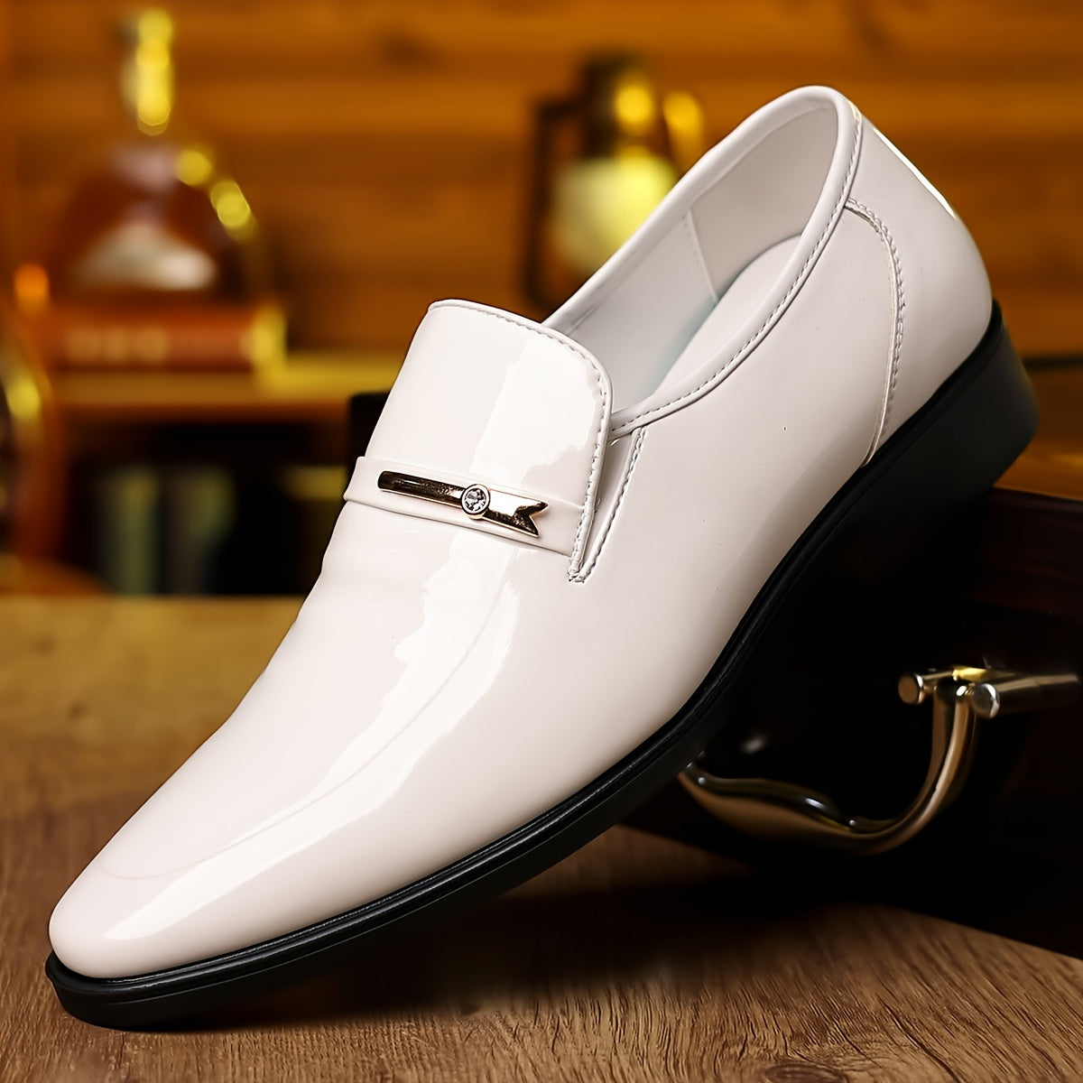 Men's Patent Leather Penny Loafers-Loafers-Azzella London