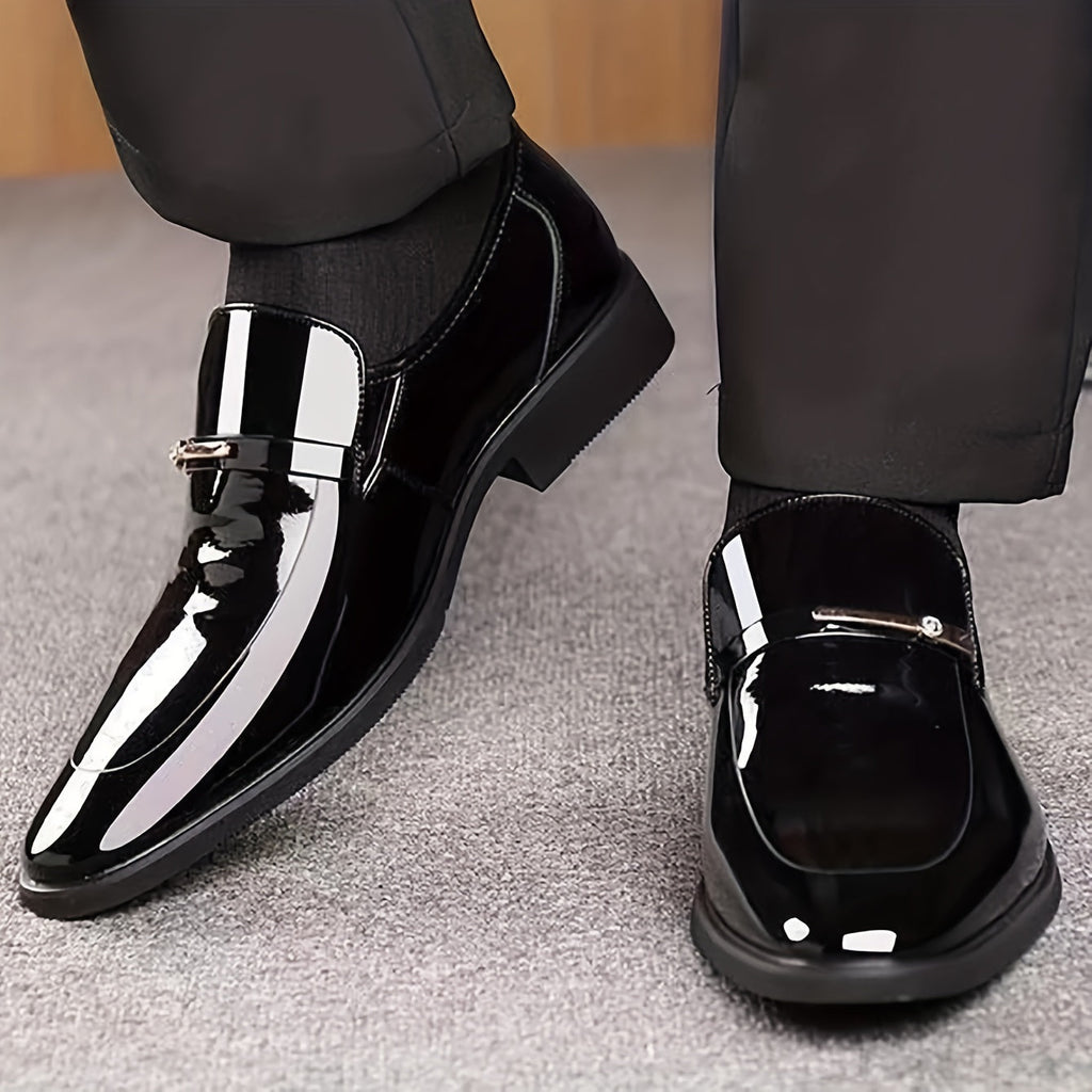 Men's Patent Leather Penny Loafers-Loafers-Azzella London