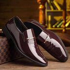 Men's Patent Leather Penny Loafers-Loafers-Azzella London