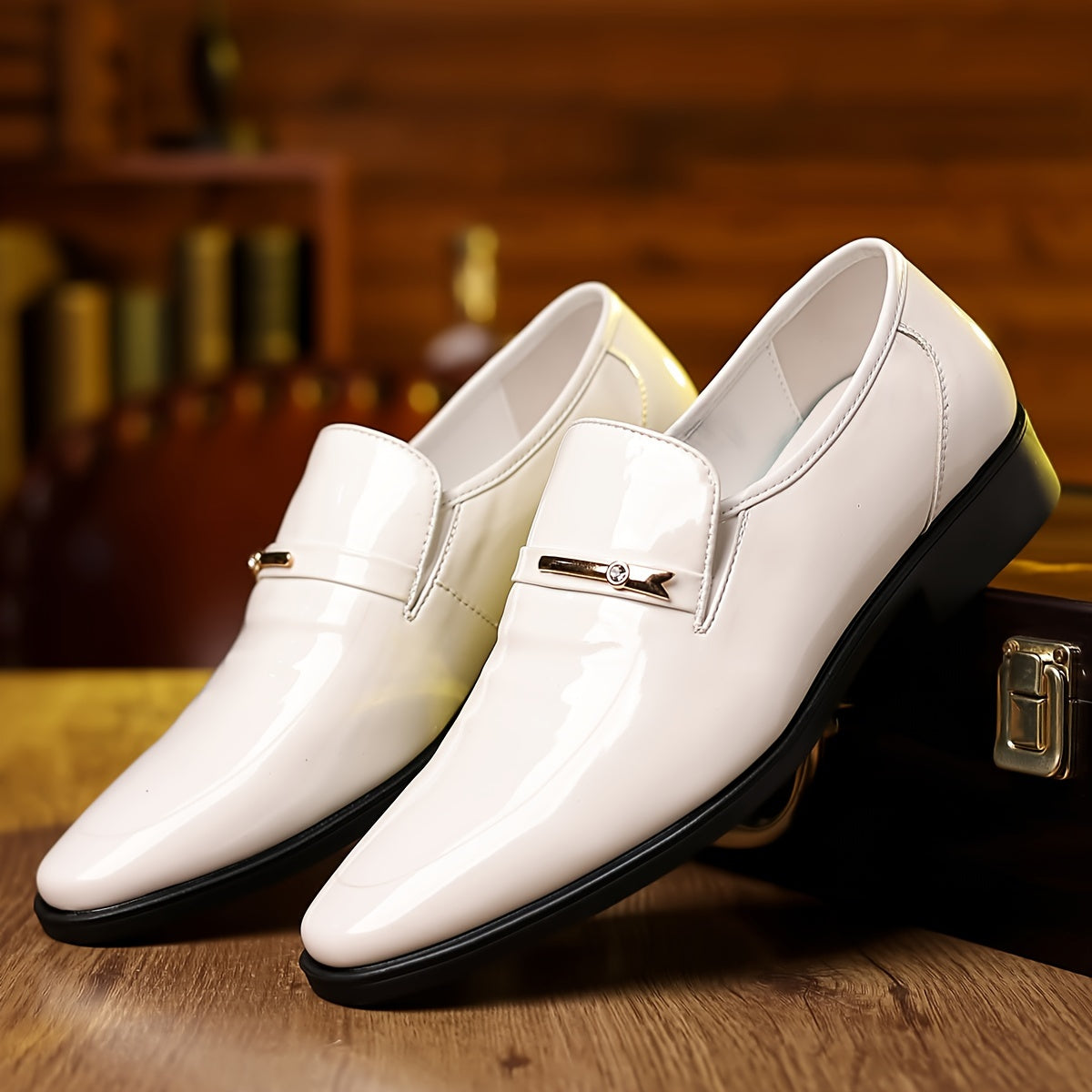 Men's Patent Leather Penny Loafers-Loafers-Azzella London