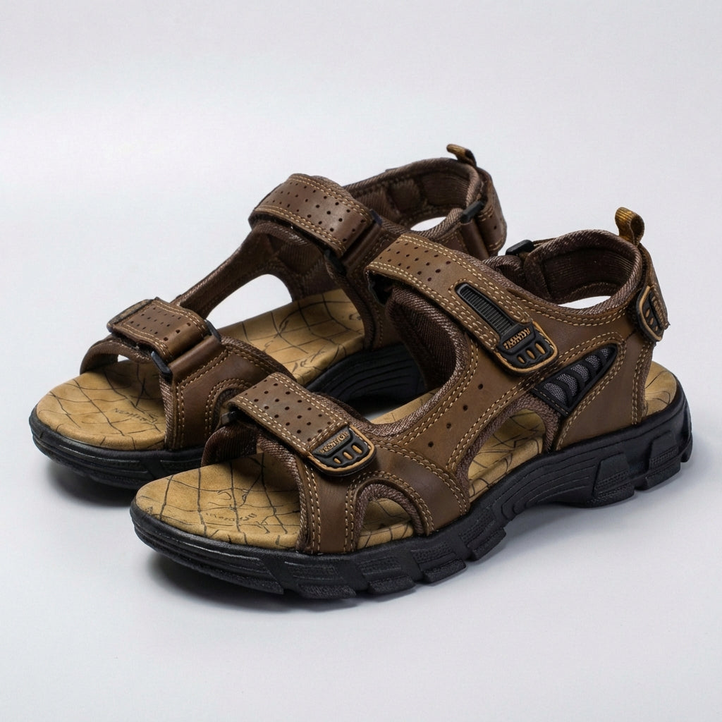 Men’s Perforated Adjustable Comfort Sandals-Azzella London