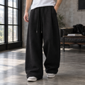 Men's Pleated Wide Trousers-Azzella London