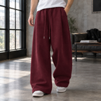 Men's Pleated Wide Trousers-Azzella London