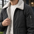 Men's Plush Lined Fleece Jacket-Azzella London