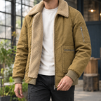 Men's Plush Lined Fleece Jacket-Azzella London